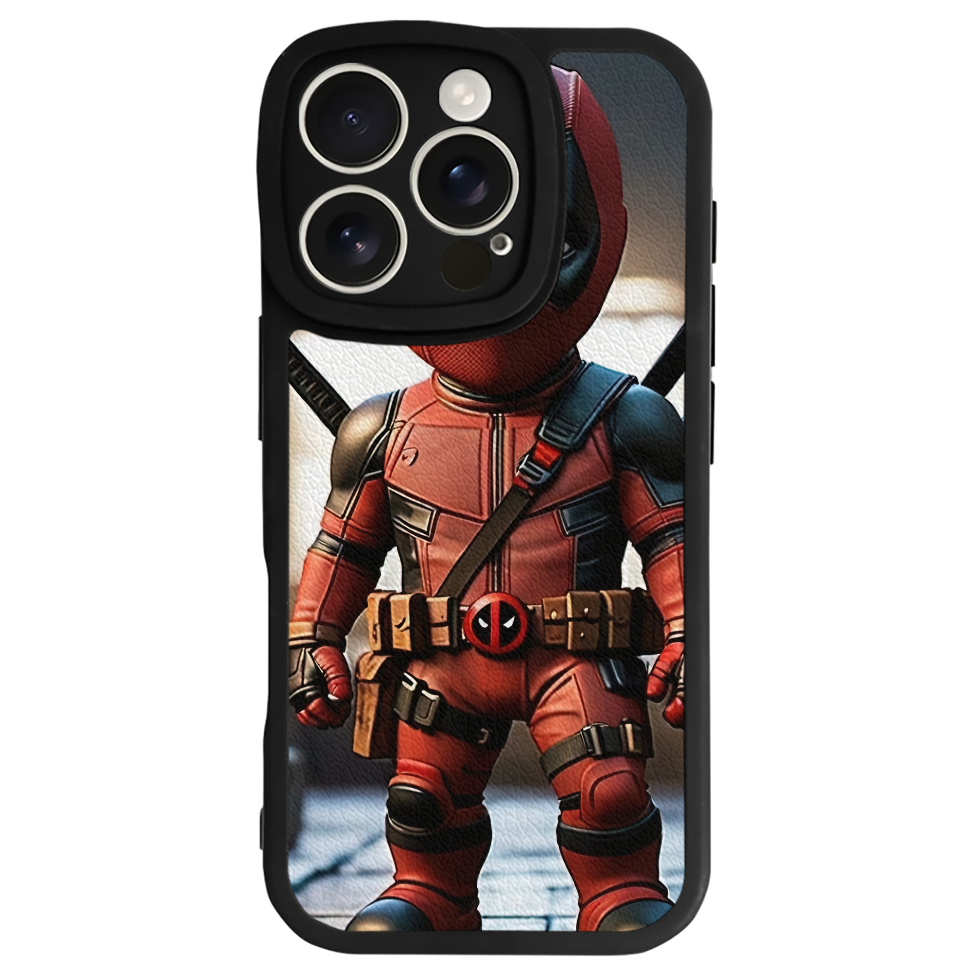 Deadpool デッドプール 【iPhone 16シリーズ対応】シリコンスマホケース（レザー調） 材質：シリコン